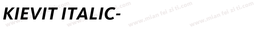 KIEVIT ITALIC字体转换